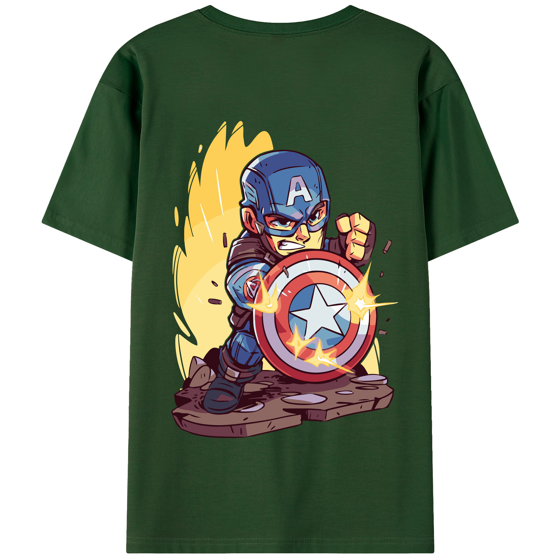 （画像用） アベンジャーズ The Avengers 綿100％半袖Tシャツ（背面プリント）